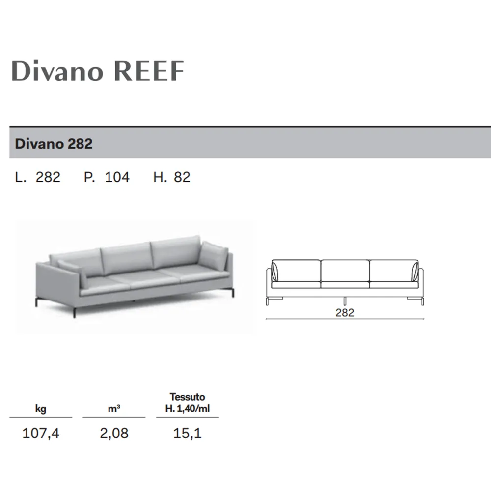 Novamobili Canapé 3 places Reef
