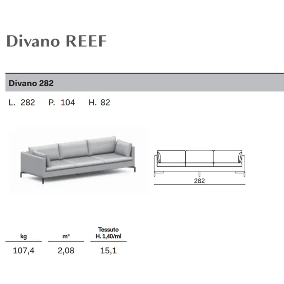 Novamobili 3-Sitzer-Sofa Reef