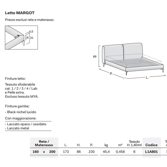 Novamobili Bed Margot