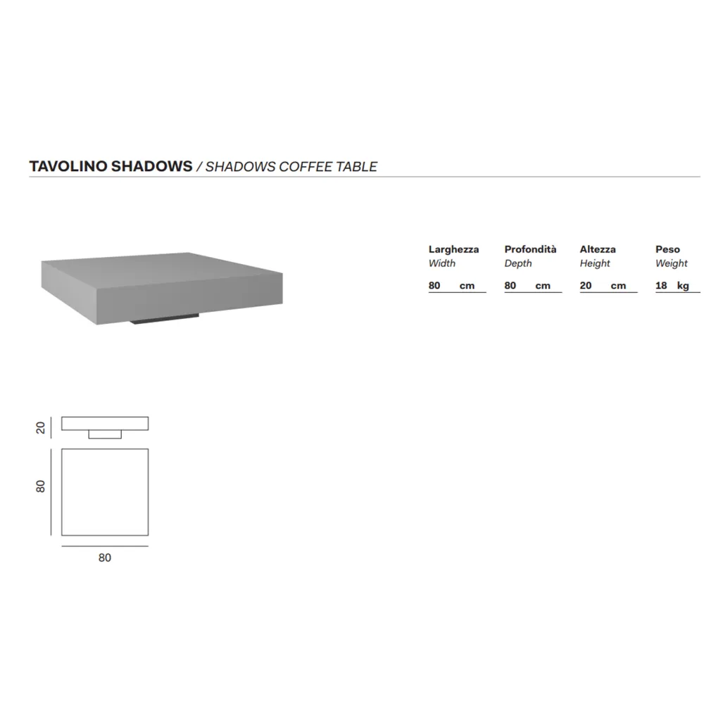 Table basse Novamobili Shadows