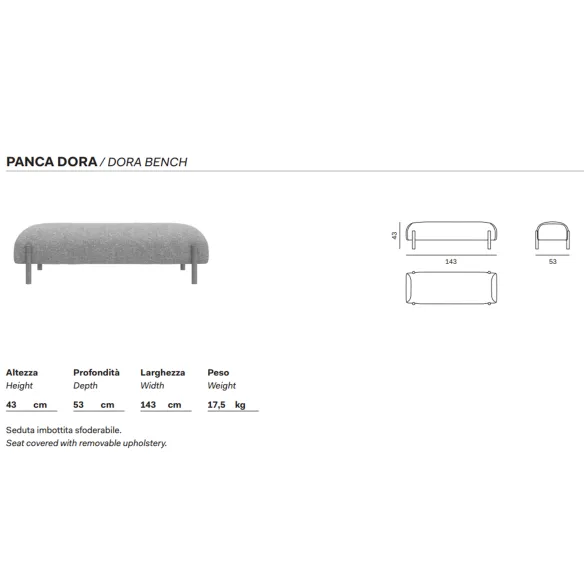 Bench Novamobili Dora