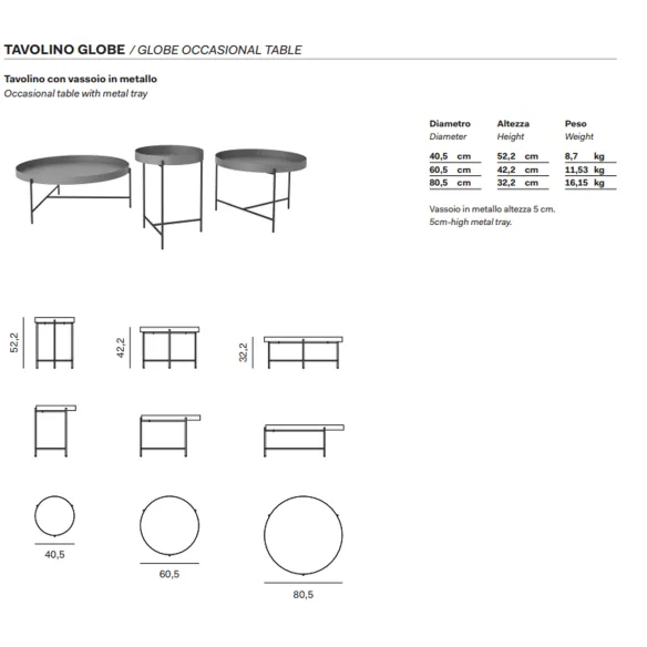 Table basse Novamobili Globe