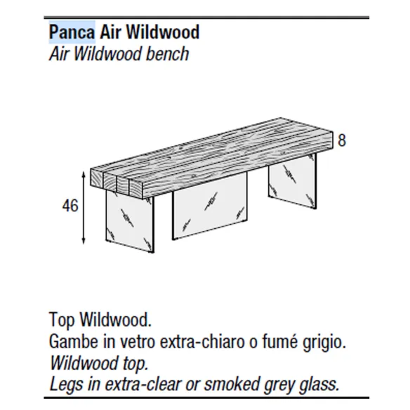 Lago Bench Air Wildwood