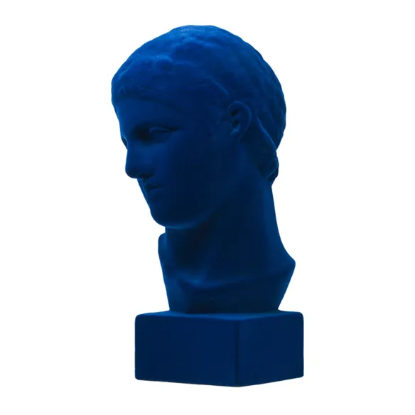 Adriani & Rossi Palladio Gipsbüste - Samtpetrolblau