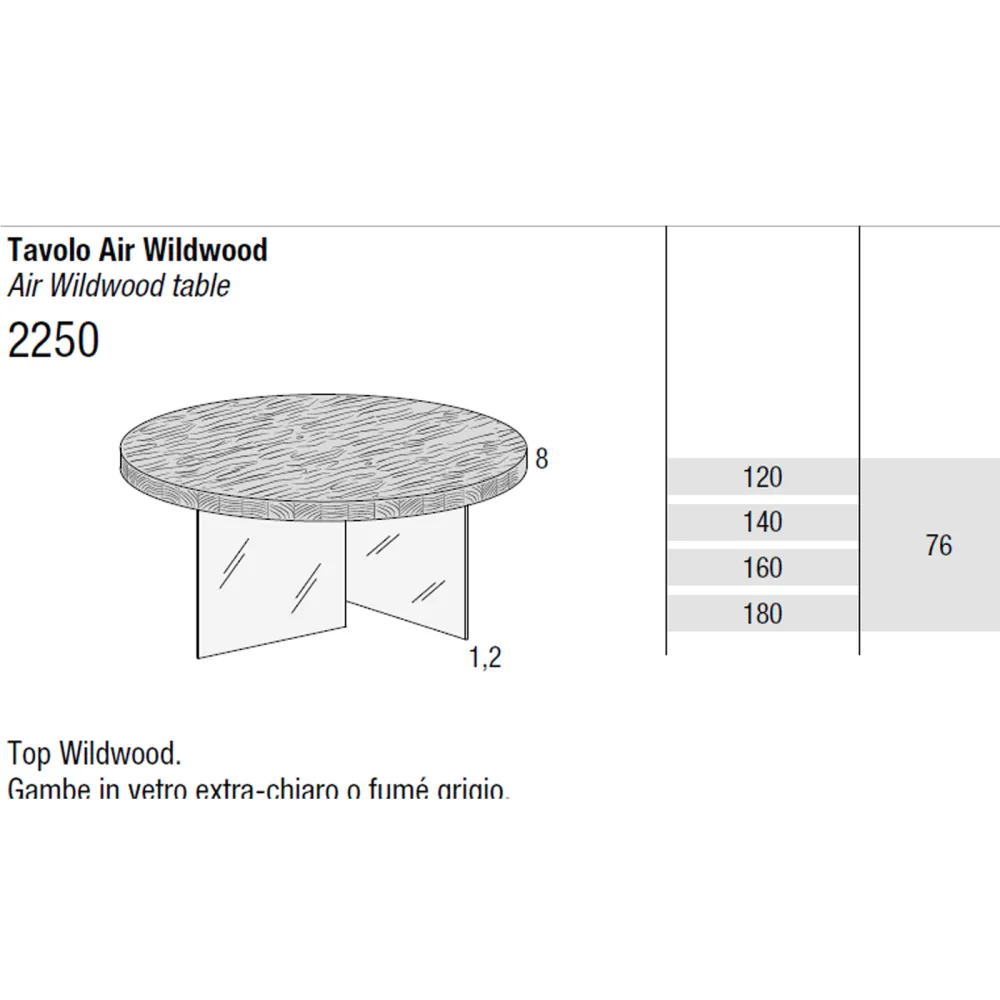 Lago Table ronde Air Wildwood