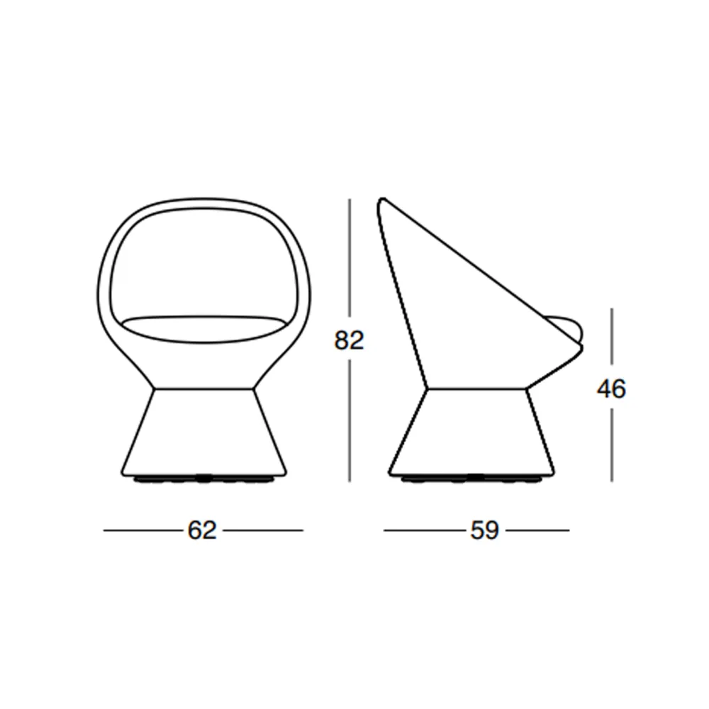 Zanotta Drehstuhl Giuno – Stoff 20 Corda