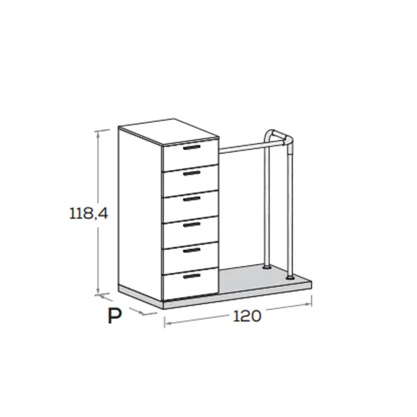 Bank mit Schubladen Nidi Loop