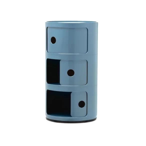 Kartell Componibili Cómoda clásica - 3 cajones - Azul claro