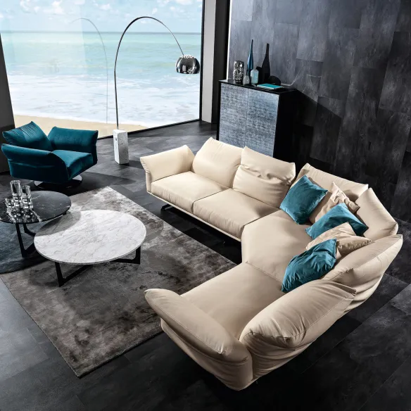 Corner Sofa Albani Contemporary 20 - Blade Foot