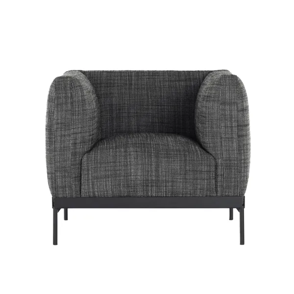 Kartell Asia Sillón - Tejido de algodón estructura B5 negro
