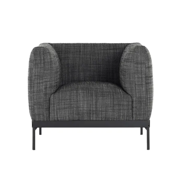Kartell Asia Sillón - Tejido de algodón estructura B5 negro