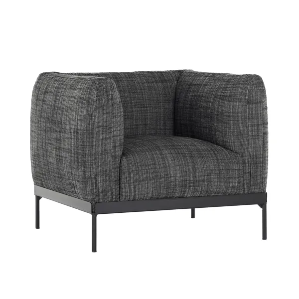 Kartell Asia Sillón - Tejido de algodón estructura B5 negro 2