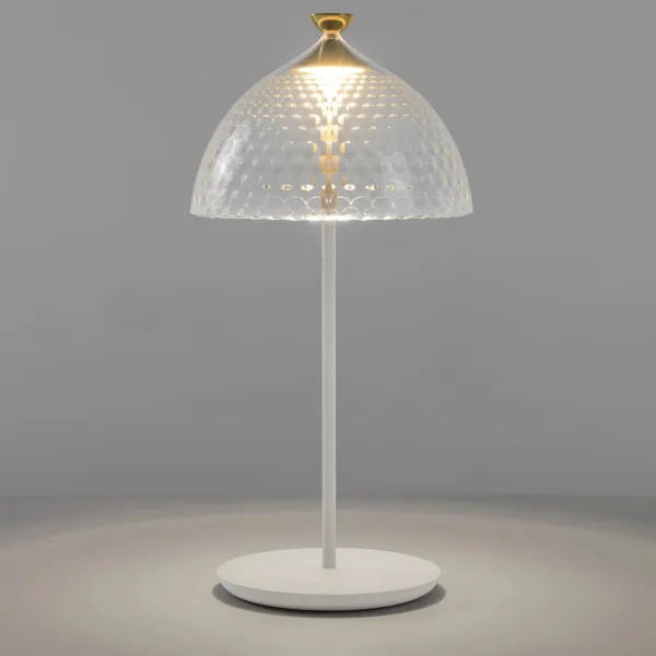 Kartell Pumo Lampe de table - Transparent-Blanc 2