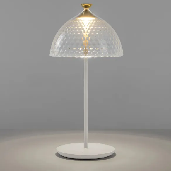 Kartell Pumo Lampe de table - Transparent-Blanc