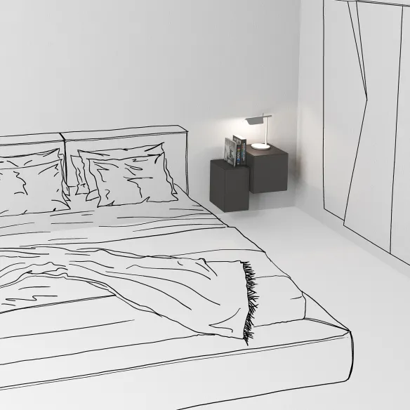 Wall container / Bedside table Minottiitalia Little Italy Mini - Left