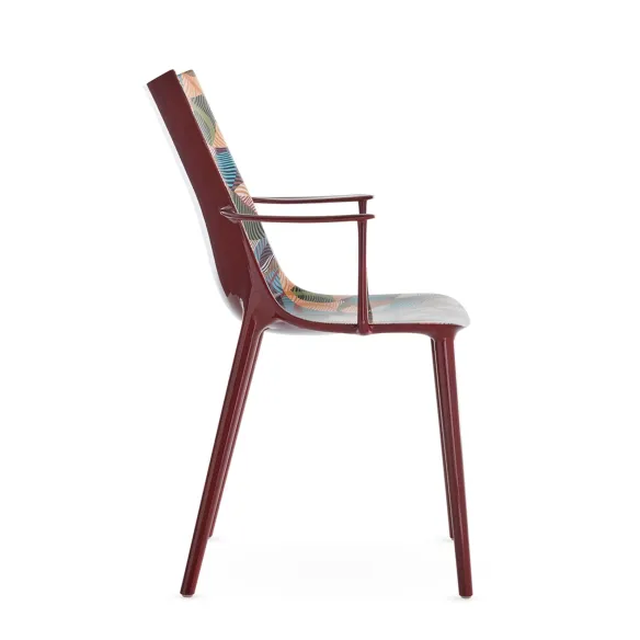 Silla Kartell H.H.H Graphic Impression - Lacado burdeos