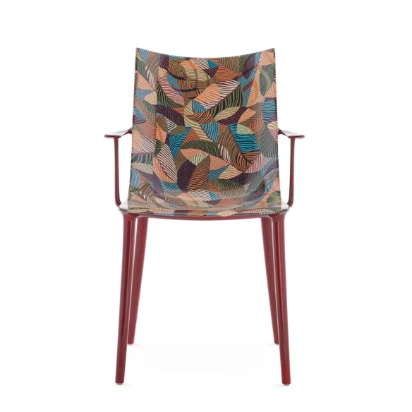 Chaise Kartell H.H.H Impression Graphique - Laque Bordeaux