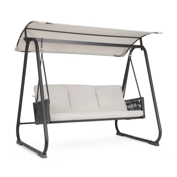 Bizzotto Dedalo 3 Seater Swing - Light Grey