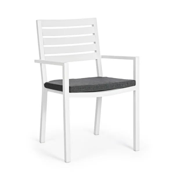 Bizzotto Helina Chair with armrests - White