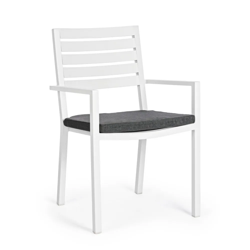 Bizzotto Helina Silla con reposabrazos - Blanca
