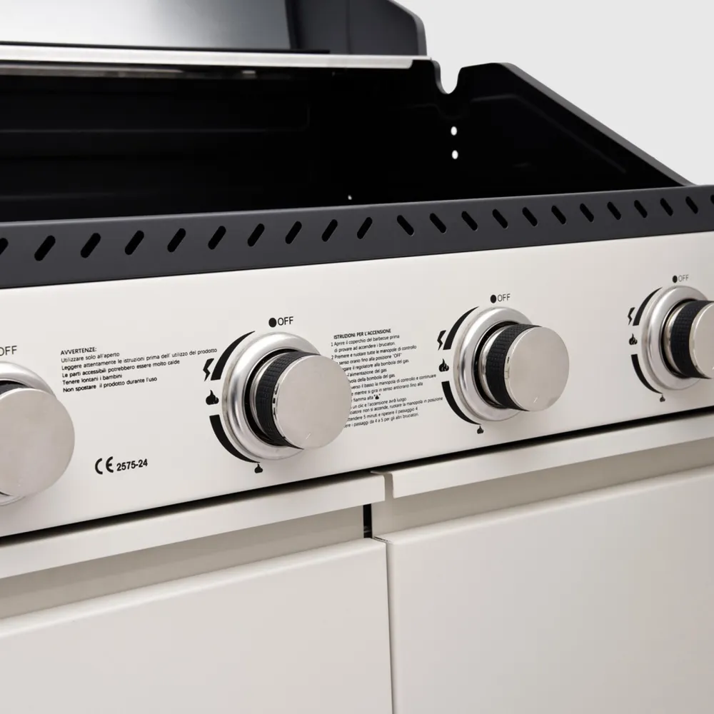 Bizzotto Merita Cuisinière à gaz - Beige et...