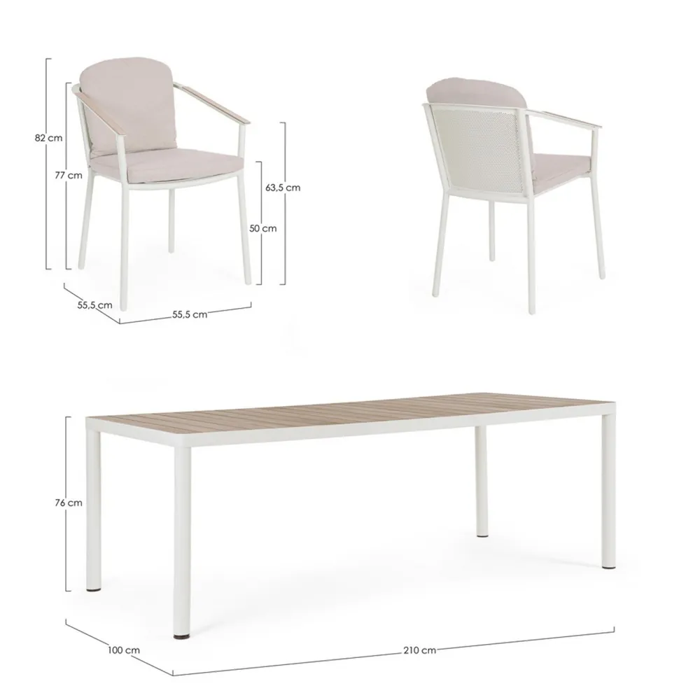 Bizzotto Ulises Ensemble table + 8 chaises -...