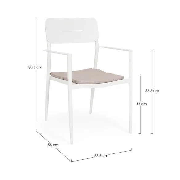 Bizzotto Nebula Silla con reposabrazos - Vapor