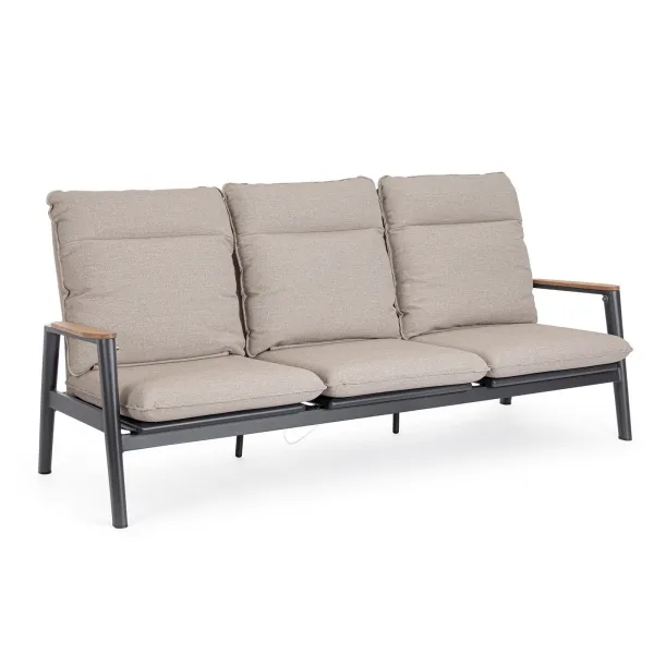 Bizzotto Miguel 3 Seater Reclining Sofa - Anthracite