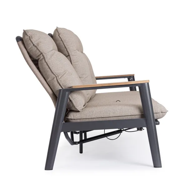 Bizzotto Miguel Canapé inclinable 3 places - Anthracite 2