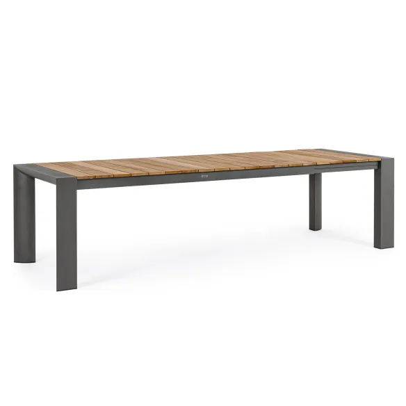 Bizzotto Cameron Table extensible - 228/294 x 100 cm - Anthracite