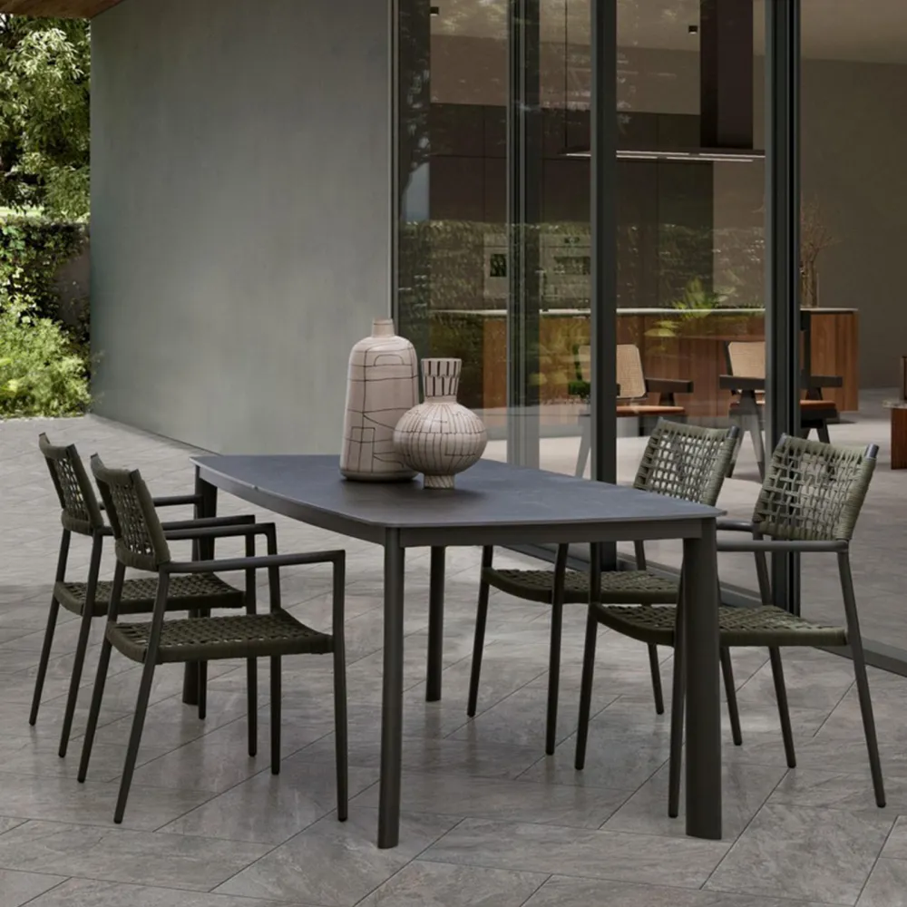 Bizzotto Alcora Table - 180 x 90 cm - Anthracite