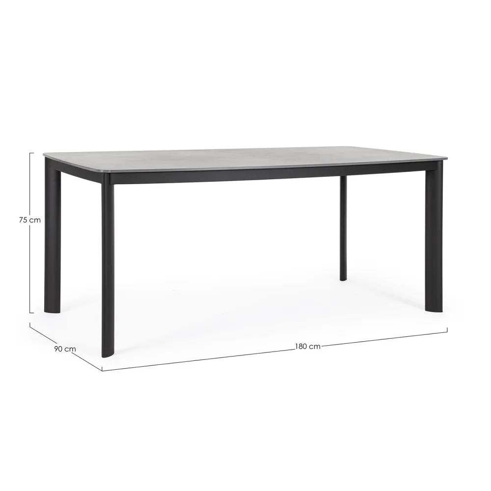 Bizzotto Alcora Mesa - 180 x 90 cm - Antracita