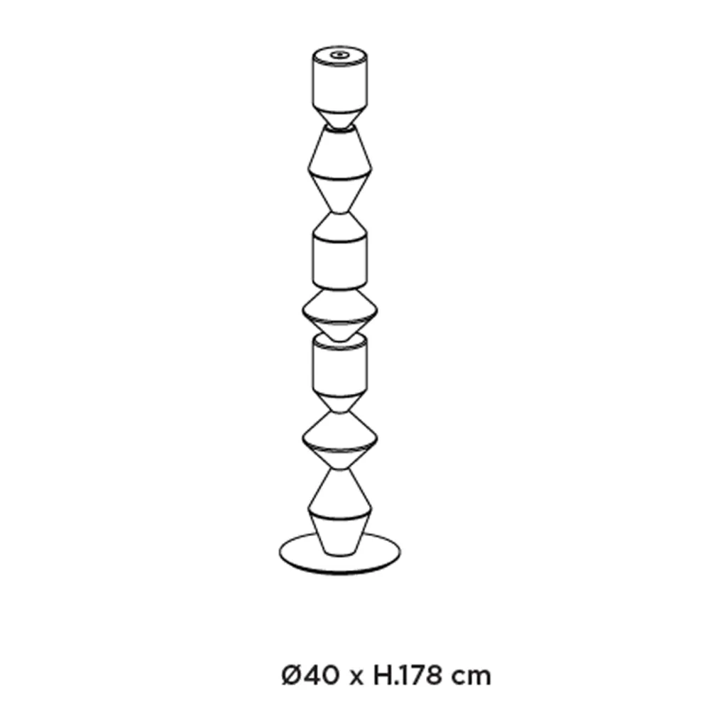Lampada da terra Mogg Costantina Opal
