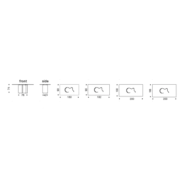 Cattelan Italia Mesa rectangular Papelito Glass