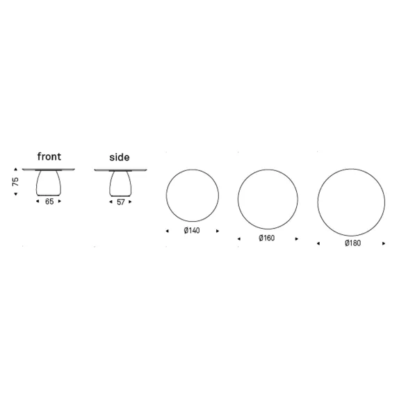 Cattelan Italia Table ronde Botero wood round