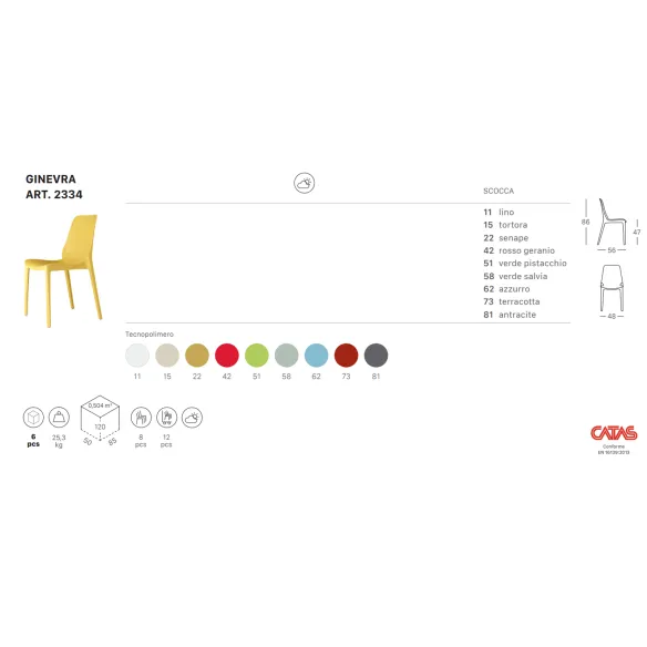 Chair SCAB Design Ginevra
