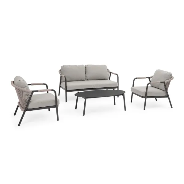 Bizzotto Miravet Set da giardino - Antracite/Khaki