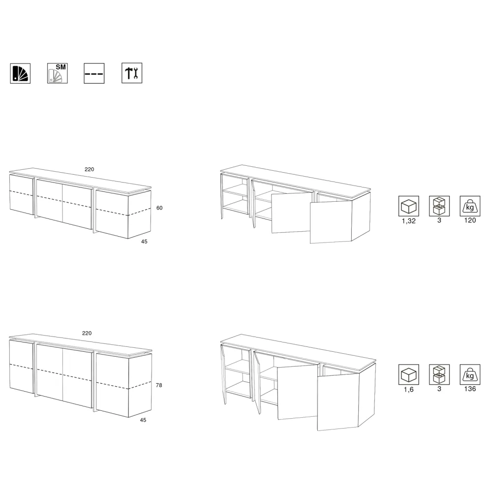 Sideboard Minottiitalia Suspance