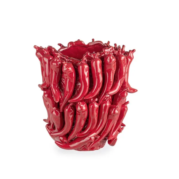 Bizzotto Spicy Jarrón - Rojo - 32 cm