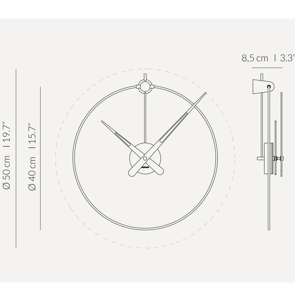 Nomon Wall clock Micro Anda