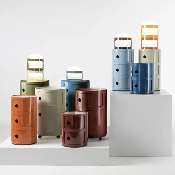 Kartell New Big Modular con ruedas - Gris paloma
