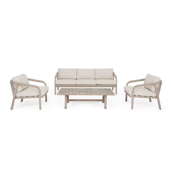 Bizzotto Gartenlounge-Set Kalimera Timber