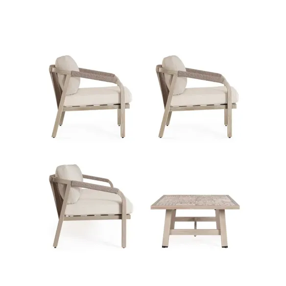 Bizzotto Gartenlounge-Set Kalimera Timber