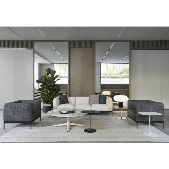 Kartell Asia Sofá de 3 plazas - Estructura de algodón blanco - Listo para entrega
