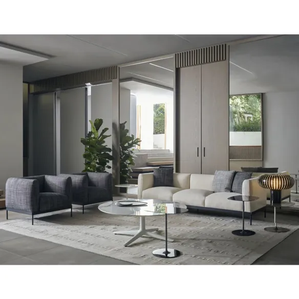 Kartell Asia Canapé 3 places - Structure en coton blanc - Disponible immédiatement