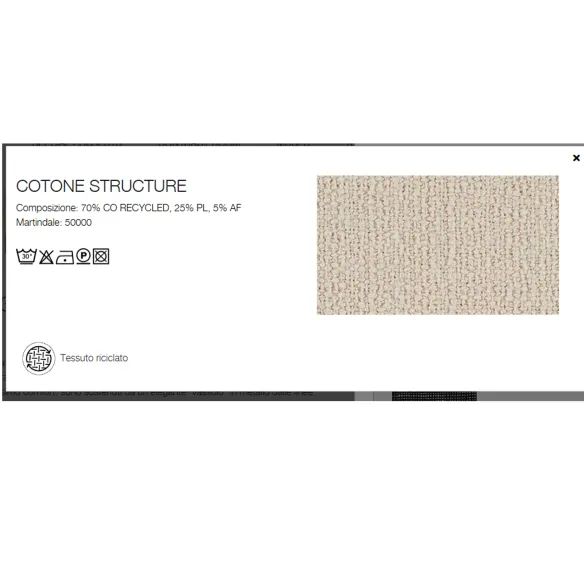 Kartell Asia Divano 3 Posti - Cotone Structure Bianco - Pronta Consegna