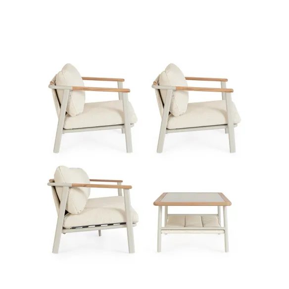 BIZZOTTO Leonida Outdoor-Lounge-Set – Farbe: Morny