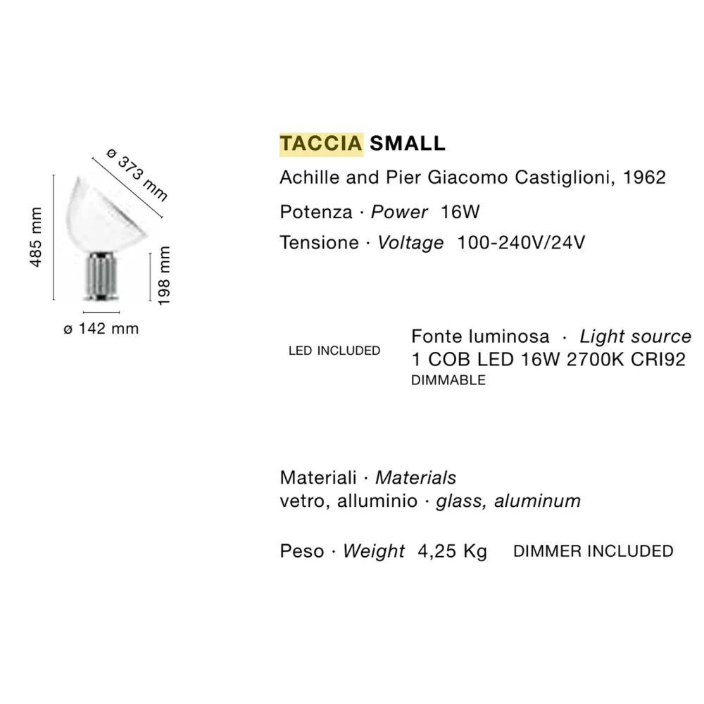 Lampada da tavolo Flos Taccia Small