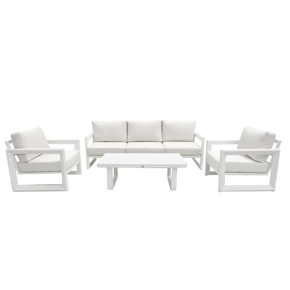 Elementa Curry Outdoor Living Room Set - White...