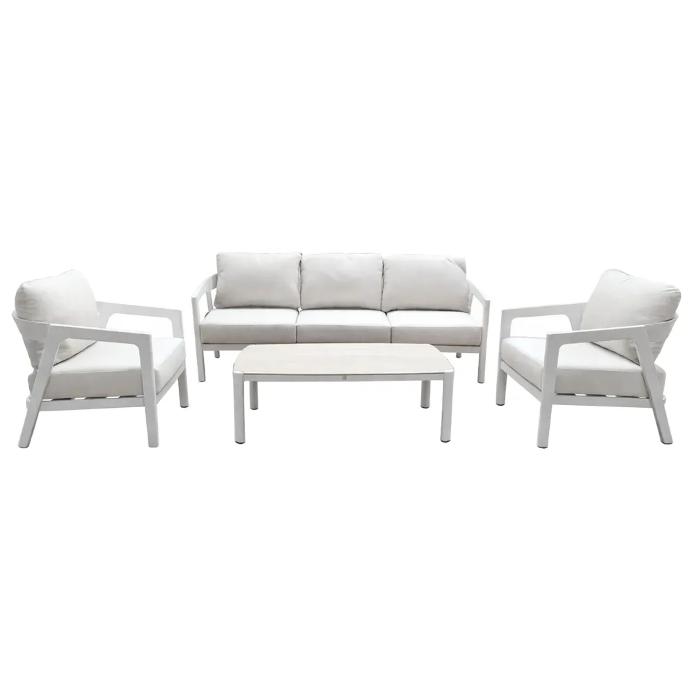 Elementa Cinnamon Outdoor-Wohnzimmer-Set – Weiß...